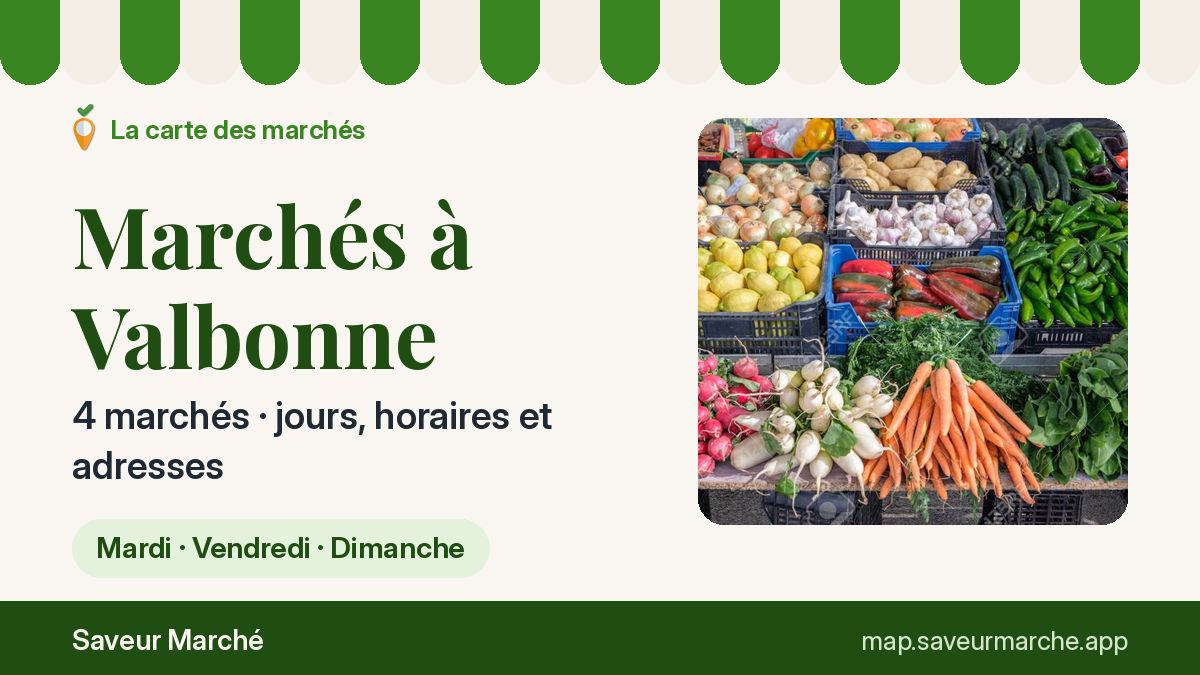 Marchés du vendredi à Valbonne