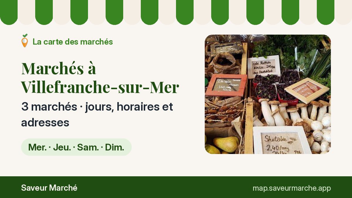 Marchés du samedi à Villefranche-sur-Mer