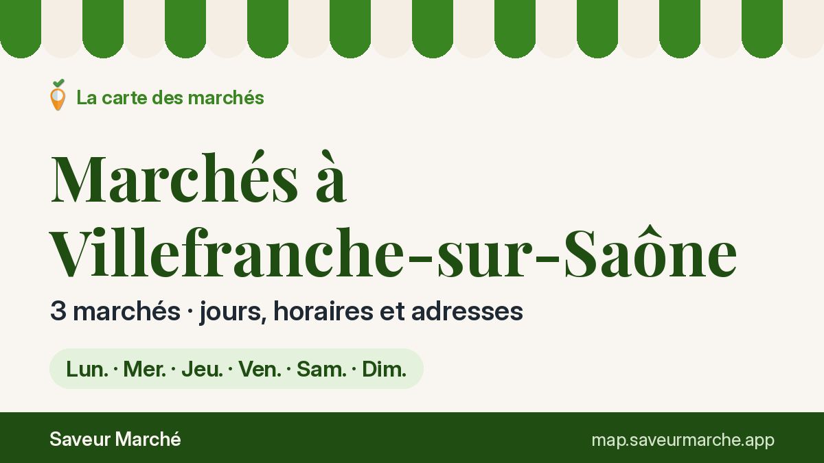 Marchés du dimanche à Villefranche-sur-Saône