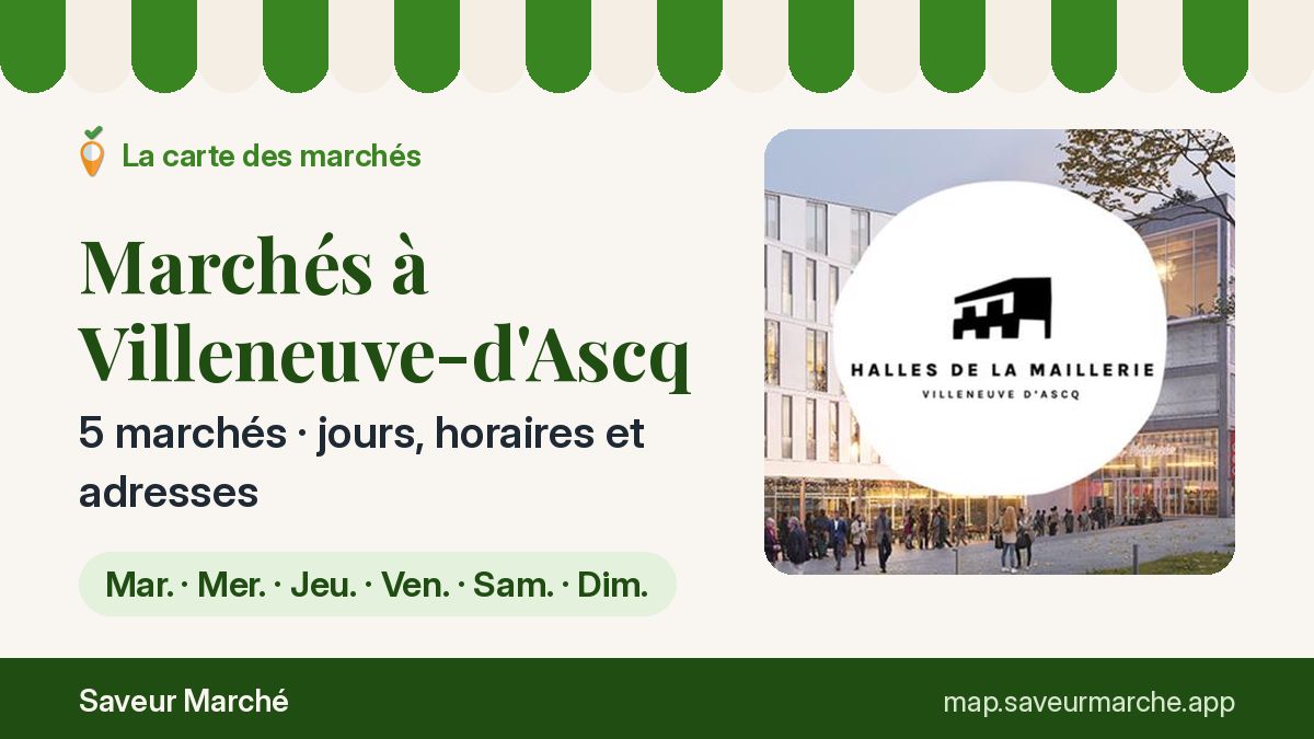 Marchés du samedi à Villeneuve-d'Ascq