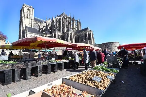 Marché des Jacobins au Mans (72)