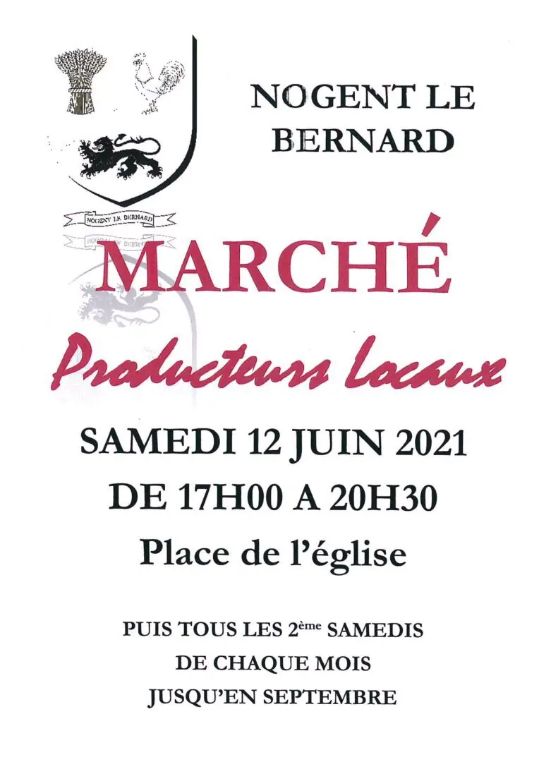 Marché de producteurs à Nogent-le-Bernard (72)
