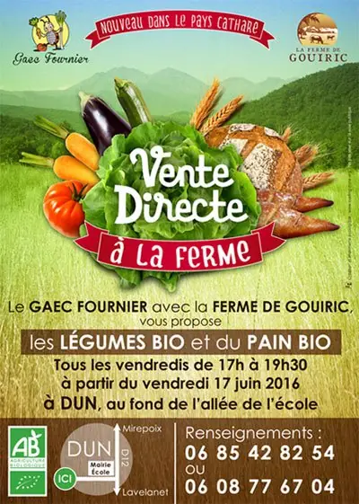 Marché de producteurs à Dun (09)