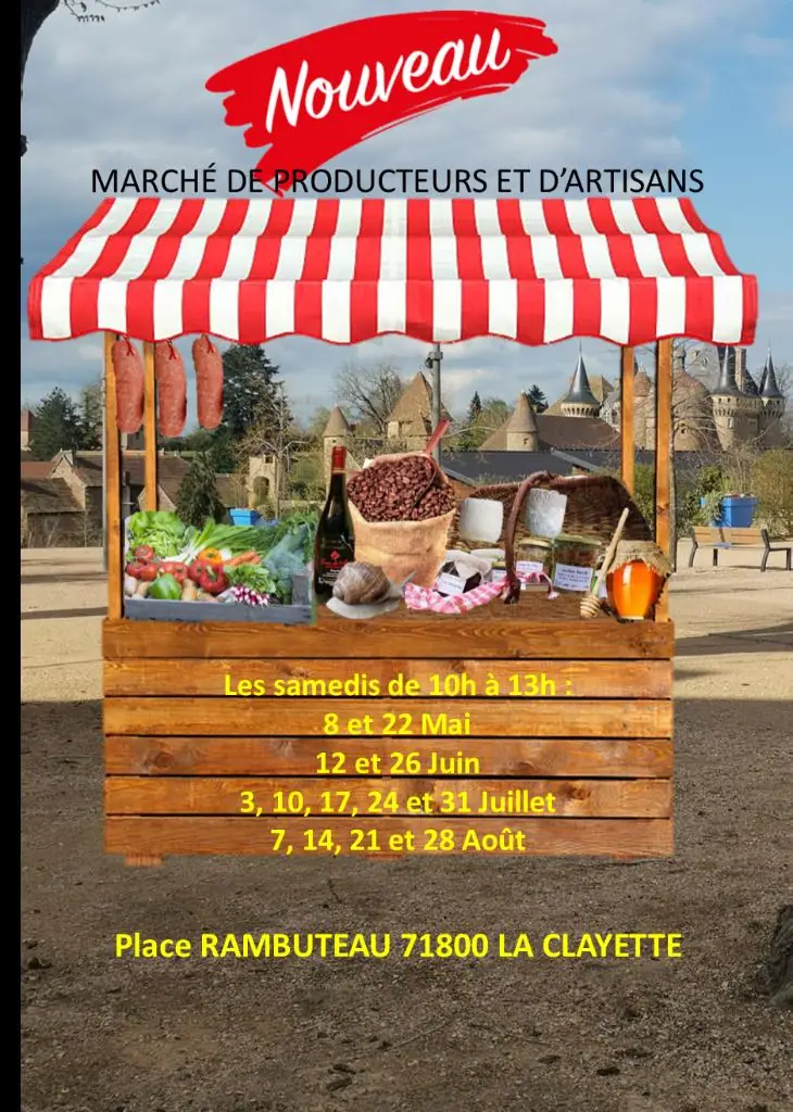 Marché des producteurs à La Clayette (71)