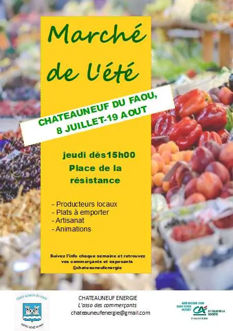 Marché de l'été à Châteauneuf-du-Faou (29)