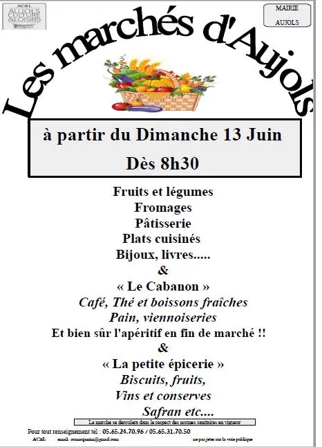 Marché du Centre à Aujols (46)