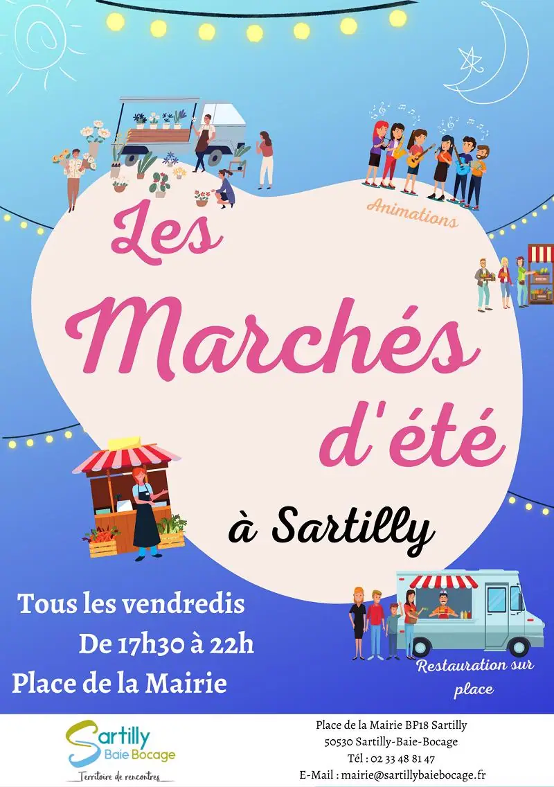 Marché estival à Sartilly-Baie-Bocage (50)