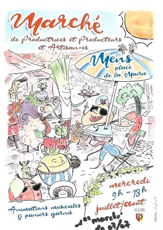 Marché estival à Mens (38)