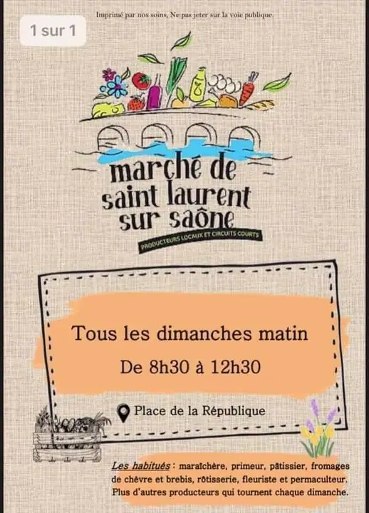 Marché des Producteurs à Saint-Laurent-sur-Saône (01)