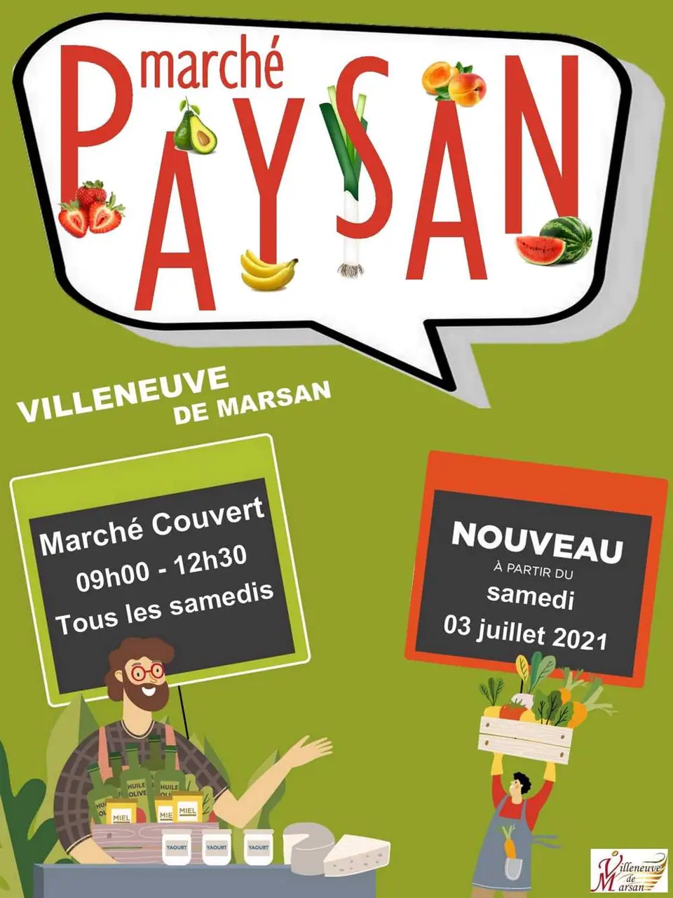 Marché Paysan Estival à Villeneuve-de-Marsan (40)