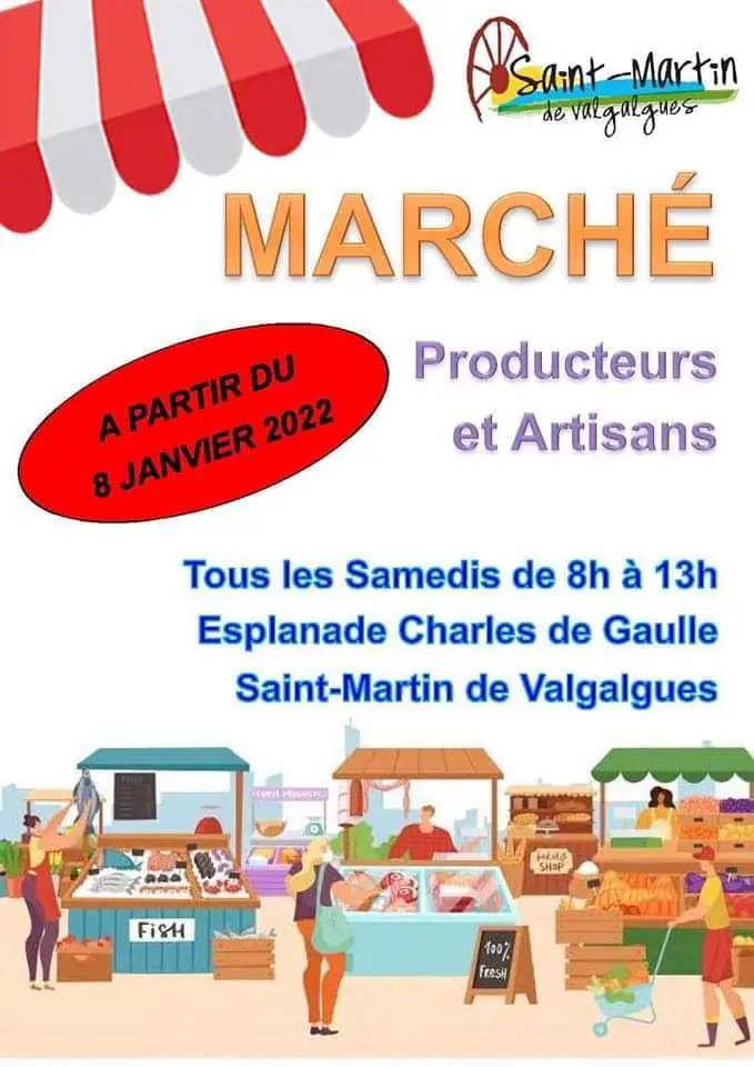 Marché du Centre à Saint-Martin-de-Valgalgues (30)