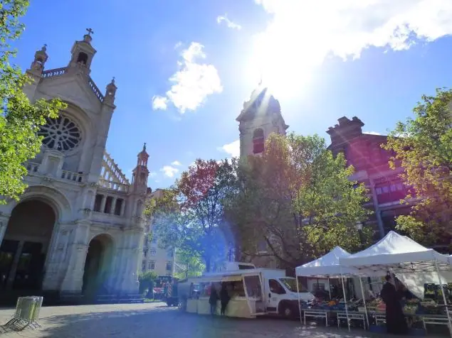 Marché BIO Place Sainte-Catherine à Bruxelles (Belgique)