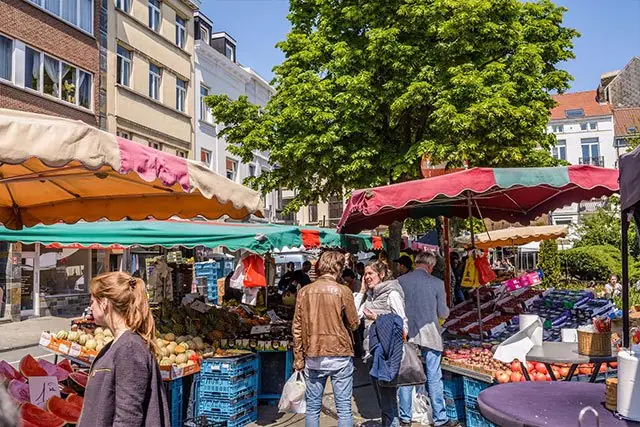 Marché du Châtelain à Ixelles (Belgique)