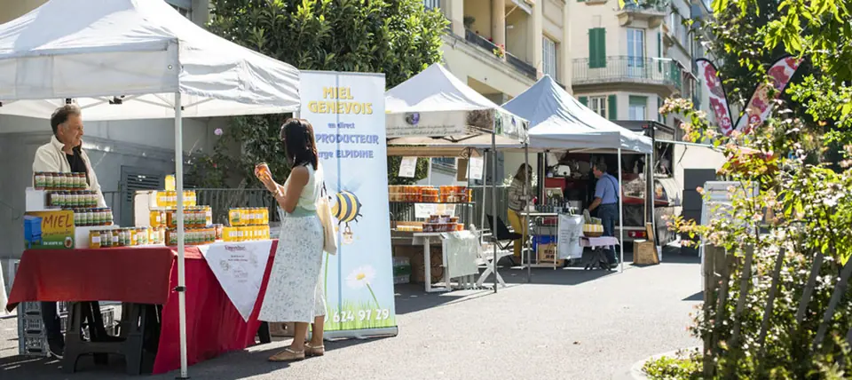 Marché de Champel à Genève (Suisse)