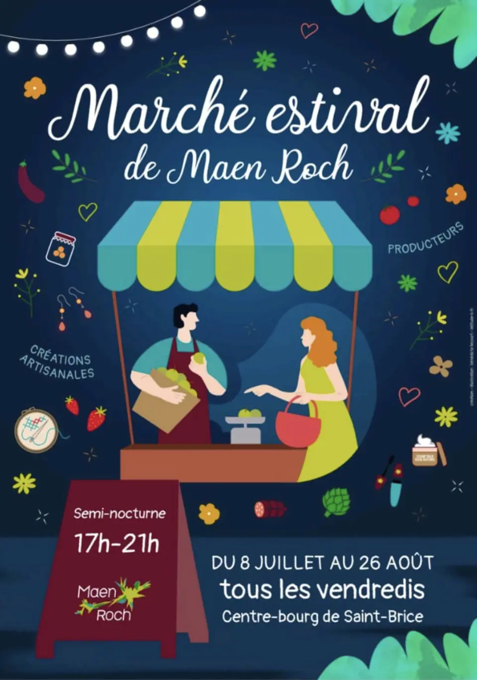 Marché semi-nocturne à Maen Roch (35)