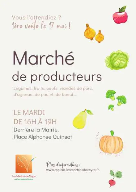 Marché des Producteurs aux Martre de Veyres (63)