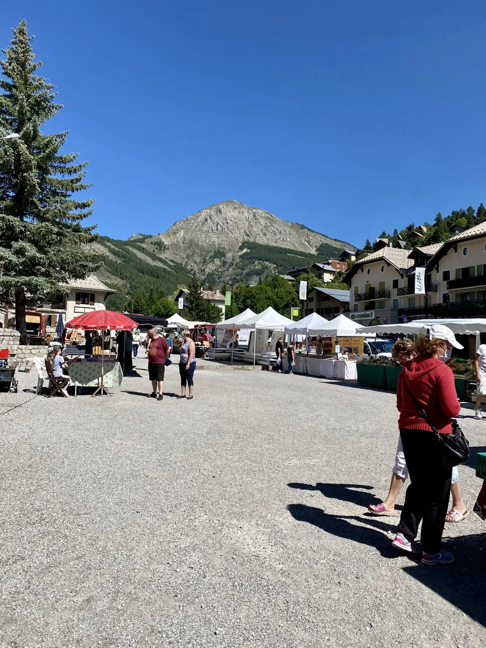 Marché du village à Allos (04)