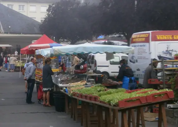 Marché du centre à Conde sur Noireau (14)