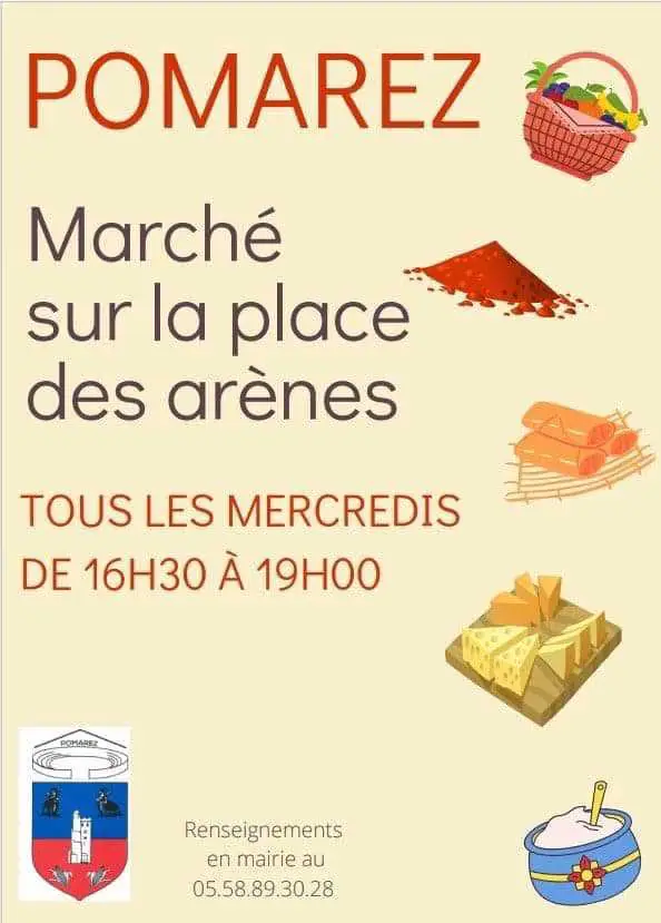 Marché du centre à Pomarez (40)