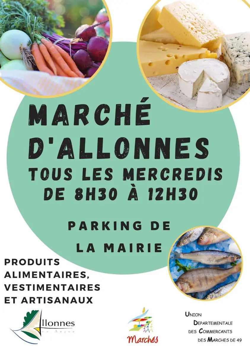Marché du centre à Allones (49)
