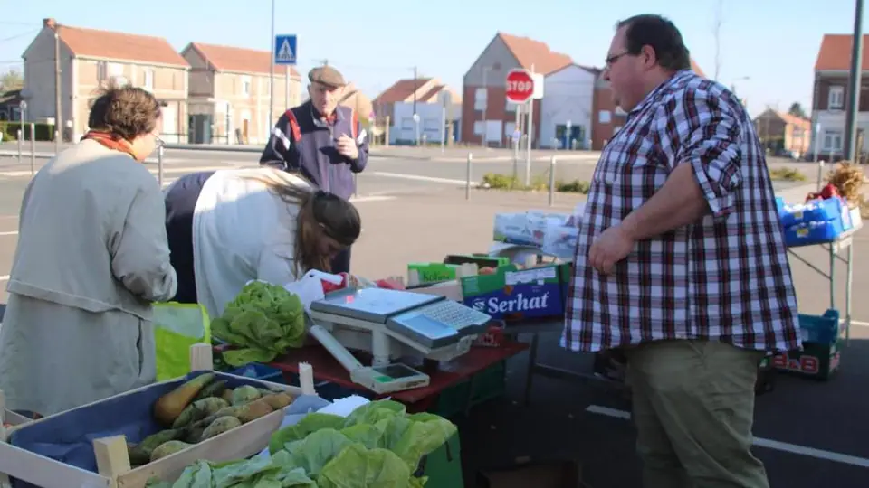 Marché du centre à Houdain (62)