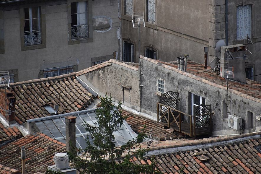 Les toits de Carcassonne vus du clocher Saint-Vincent